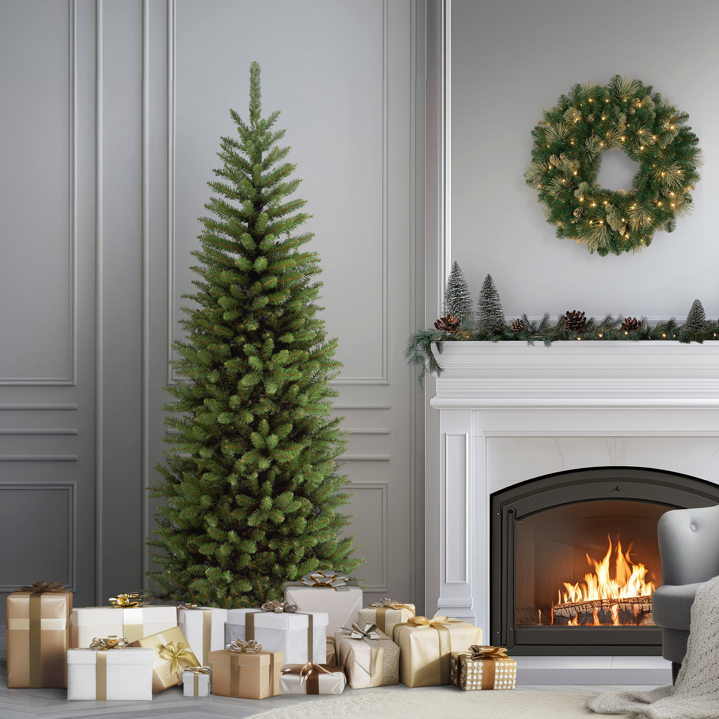 6.5 ft. Kingswood Fir Slim Tree - National Tree Company