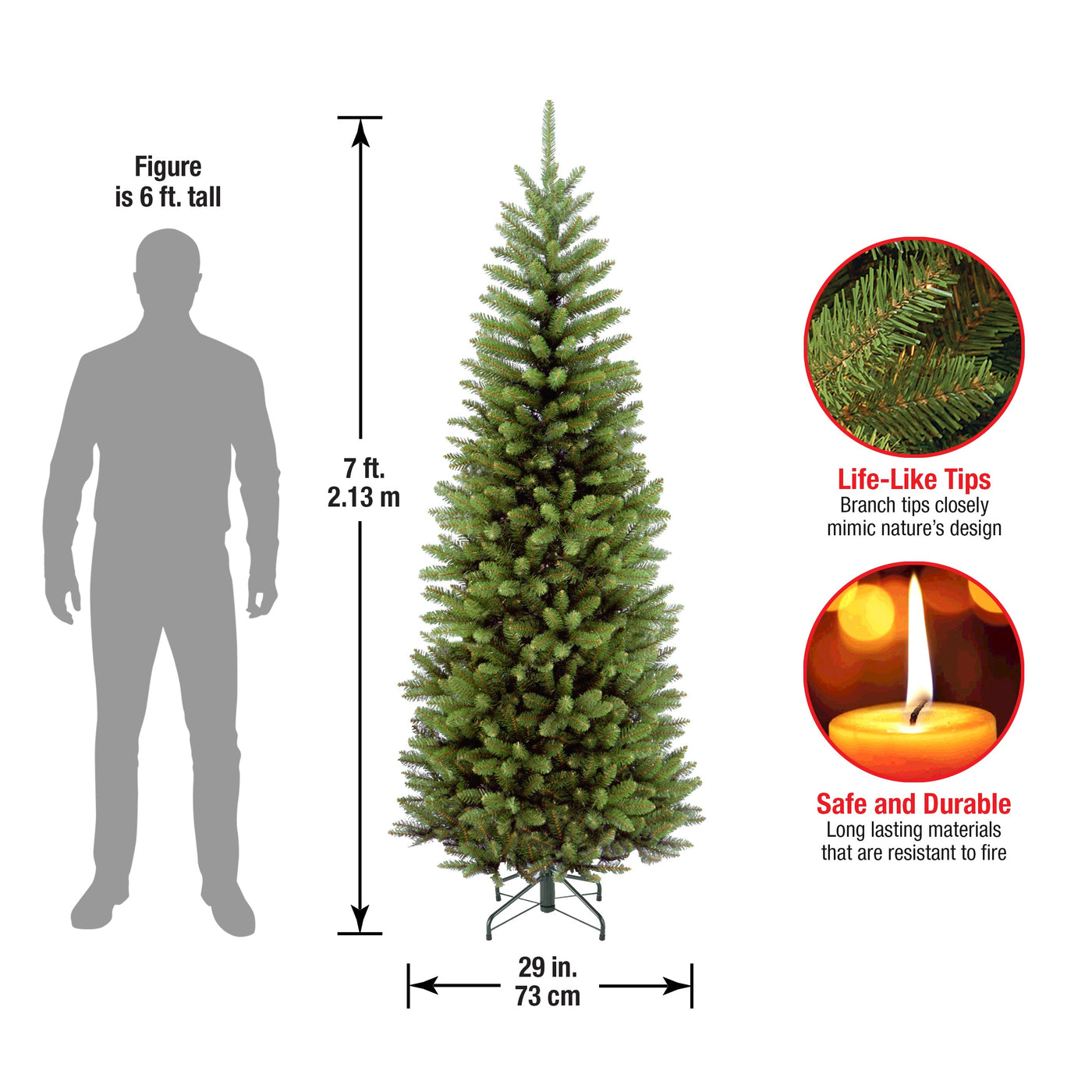 7 ft. Kingswood Fir Pencil Tree - National Tree Company