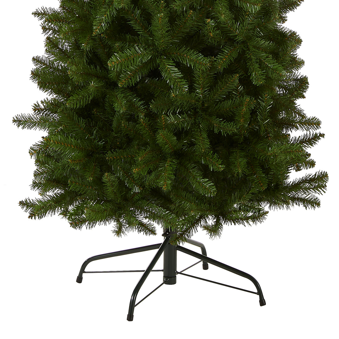 Artificial Slim Christmas Tree, Green, Kingswood Fir, Includes Stand, 7.5 Feet