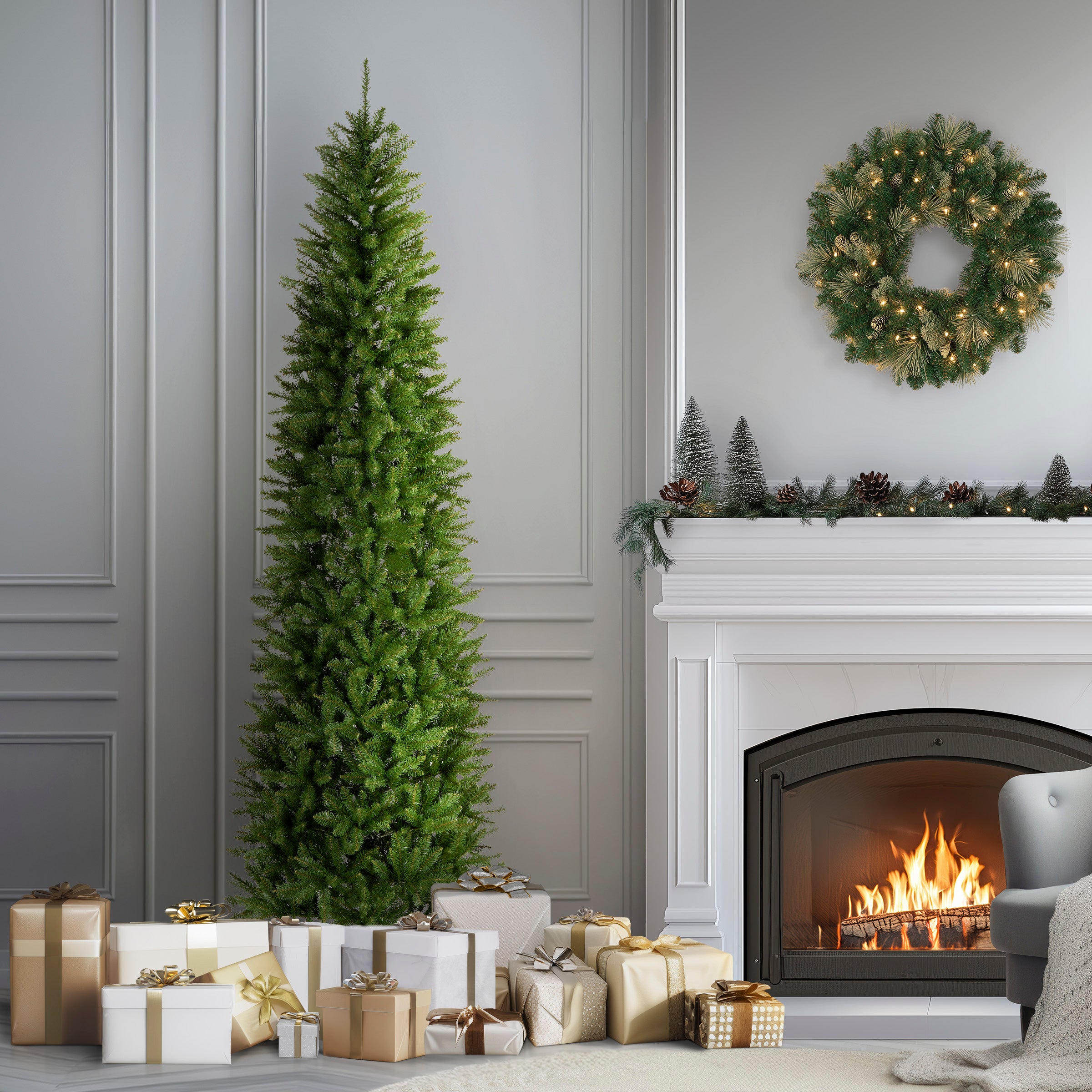 National Tree Company KW7-500-90 Kingswood Fir Artificial Christmas Tree - Thumbnail 3