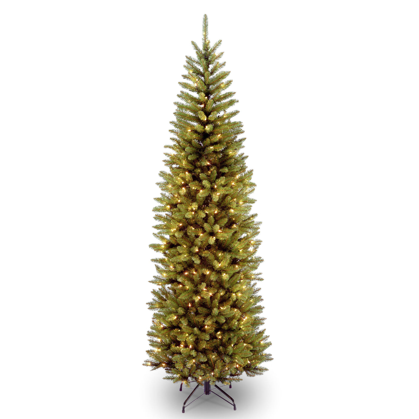 7 ft. Pre-Lit Kingswood Fir Pencil Tree with Power Connect Dual Color LED Lights - National Tree Company