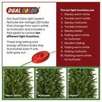 7 ft. Pre-Lit Kingswood Fir Pencil Slim Hinged Tree with Power Connect Dual Color LED Lights - National Tree Company