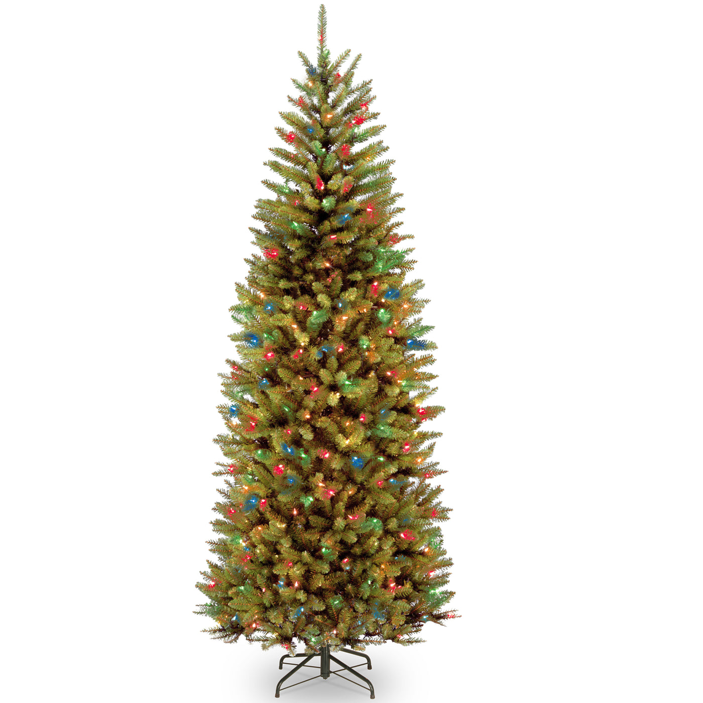 7.5 ft. Pre-Lit Kingswood Fir Slim Tree with PowerConnect Dual Color LED Lights - National Tree Company