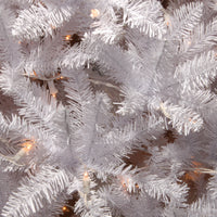 6.5 ft. Pre-Lit Kingswood Fir White Pencil Tree with Clear Lights, Plug-In - National Tree Company