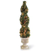 Pre-Lit 54" Artificial Double Cedar Spiral - National Tree Company