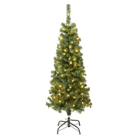 4.5 ft. Pre-lit Linden Spruce Wrapped Tree with Warm White LED Lights - National Tree Company