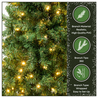 4.5 ft. Pre-lit Linden Spruce Wrapped Tree with Warm White LED Lights - National Tree Company