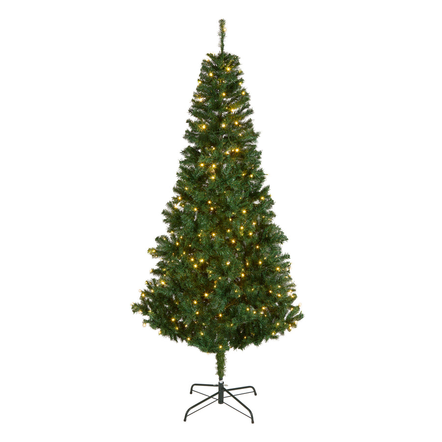 7.5 ft. Pre-Lit Linden Spruce Tree with Warm White LED Lights - National Tree Company