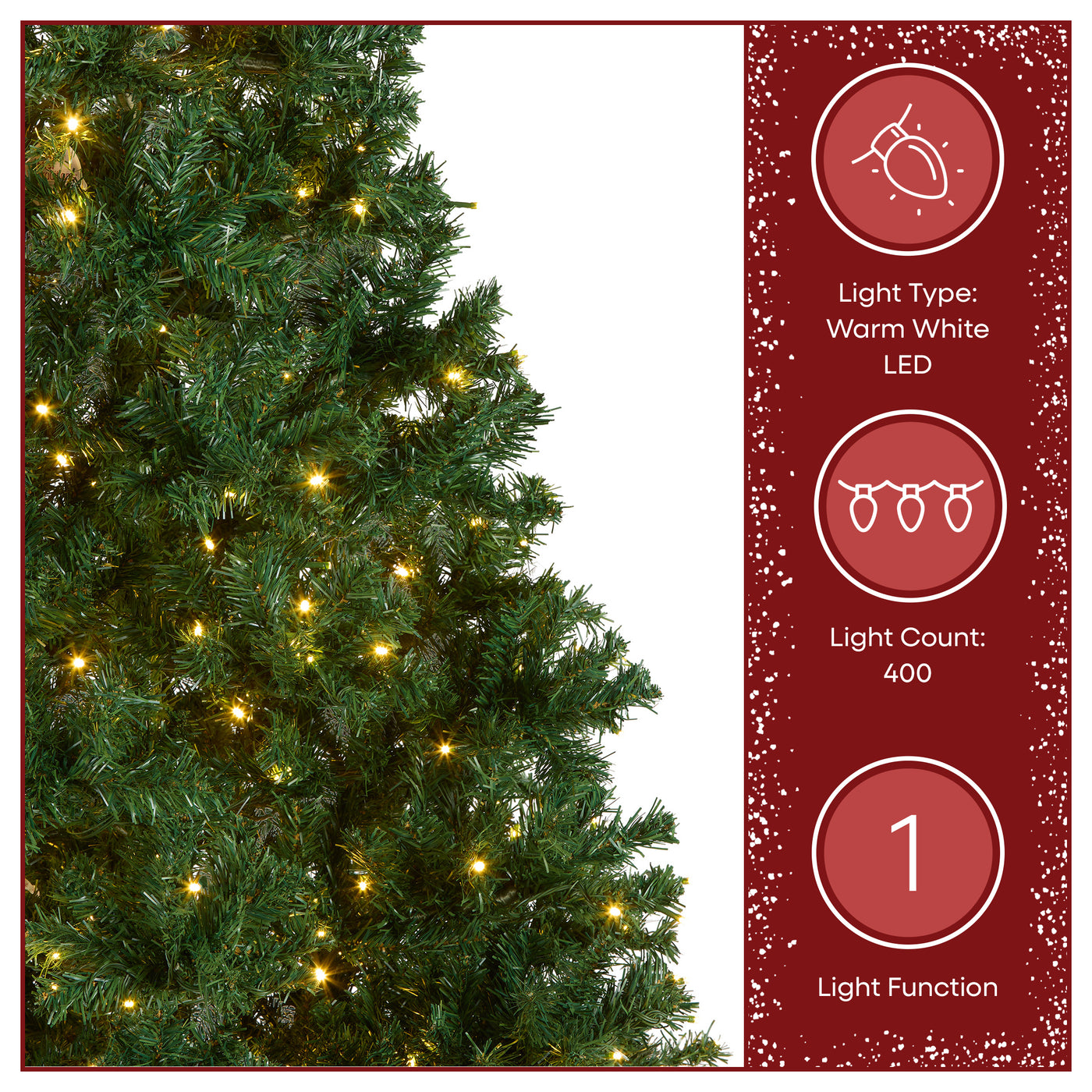 7.5 ft. Pre-Lit Linden Spruce Tree with Warm White LED Lights - National Tree Company