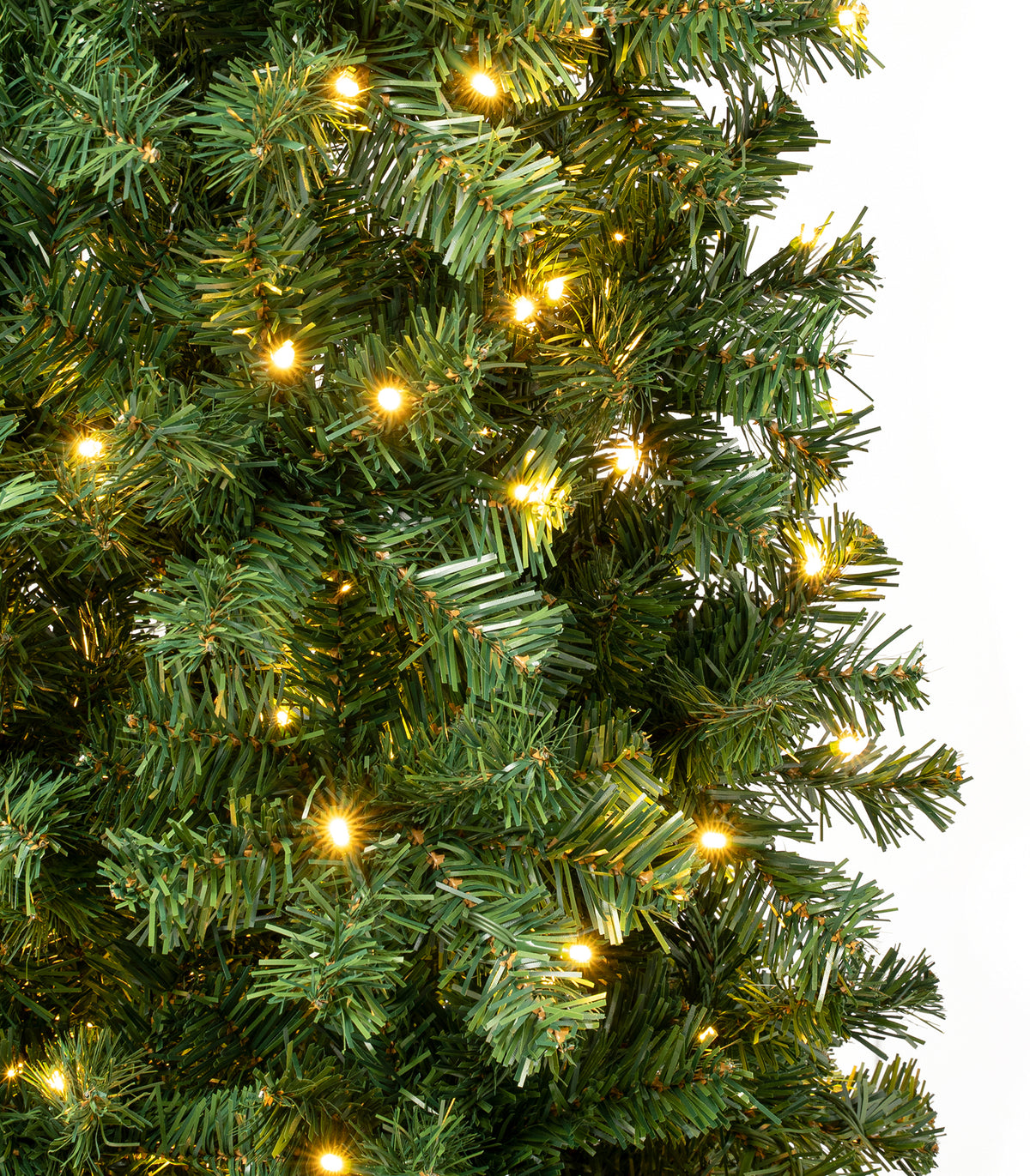 Led Tree Round Plug Shape 6 ft. Pre-Lit Linden Spruce Slim Tree with Warm White LED Lights, Plug ...