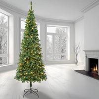 7.5 ft. Pre-Lit Linden Spruce Slim Tree with LED Lights - National Tree Company