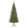 7.5 ft. Pre-Lit Linden Spruce Slim Wrapped Tree with Warm White LED Lights, Plug-In - National Tree Company