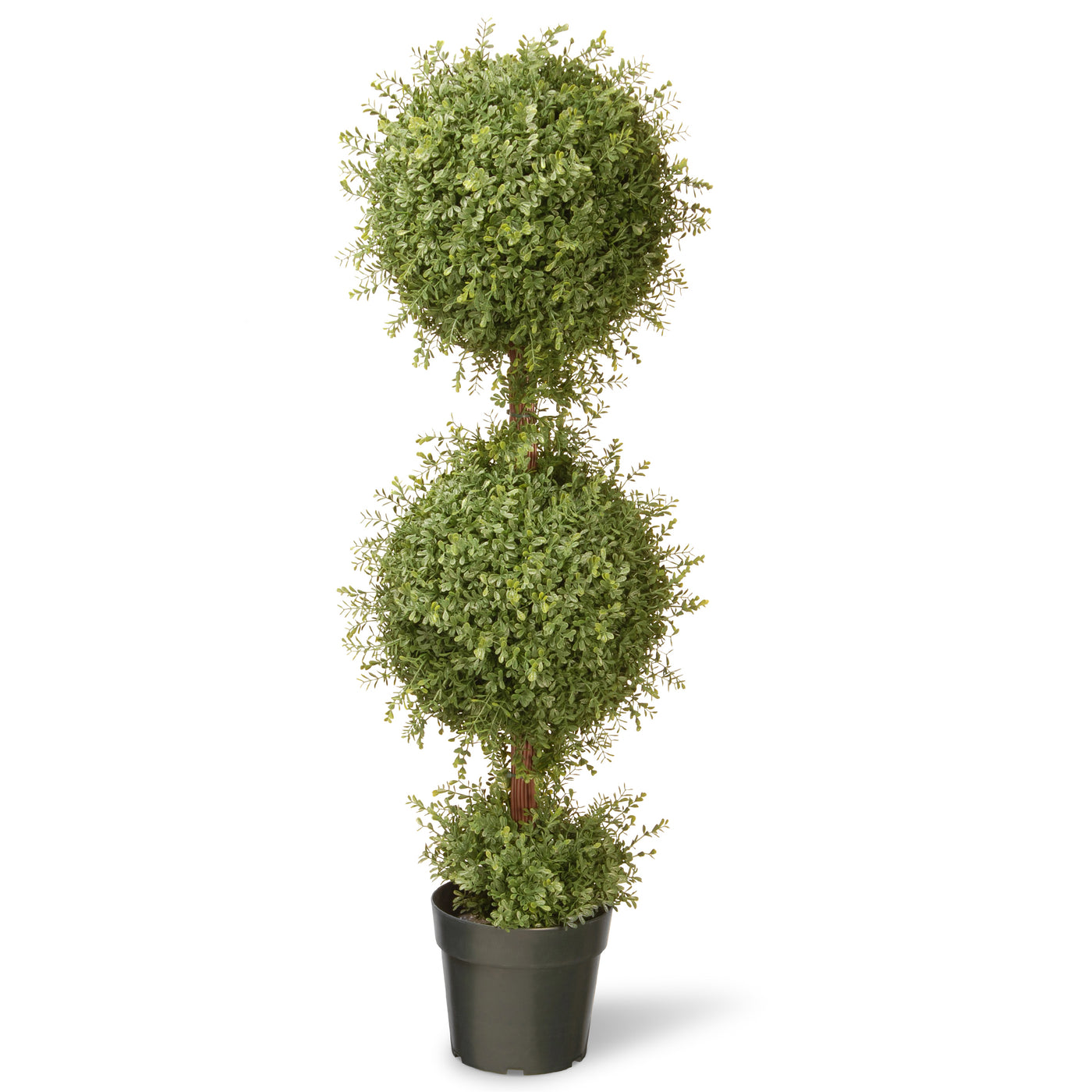 48 in. Mini Tea Leaf Two-Ball Topiary - National Tree Company