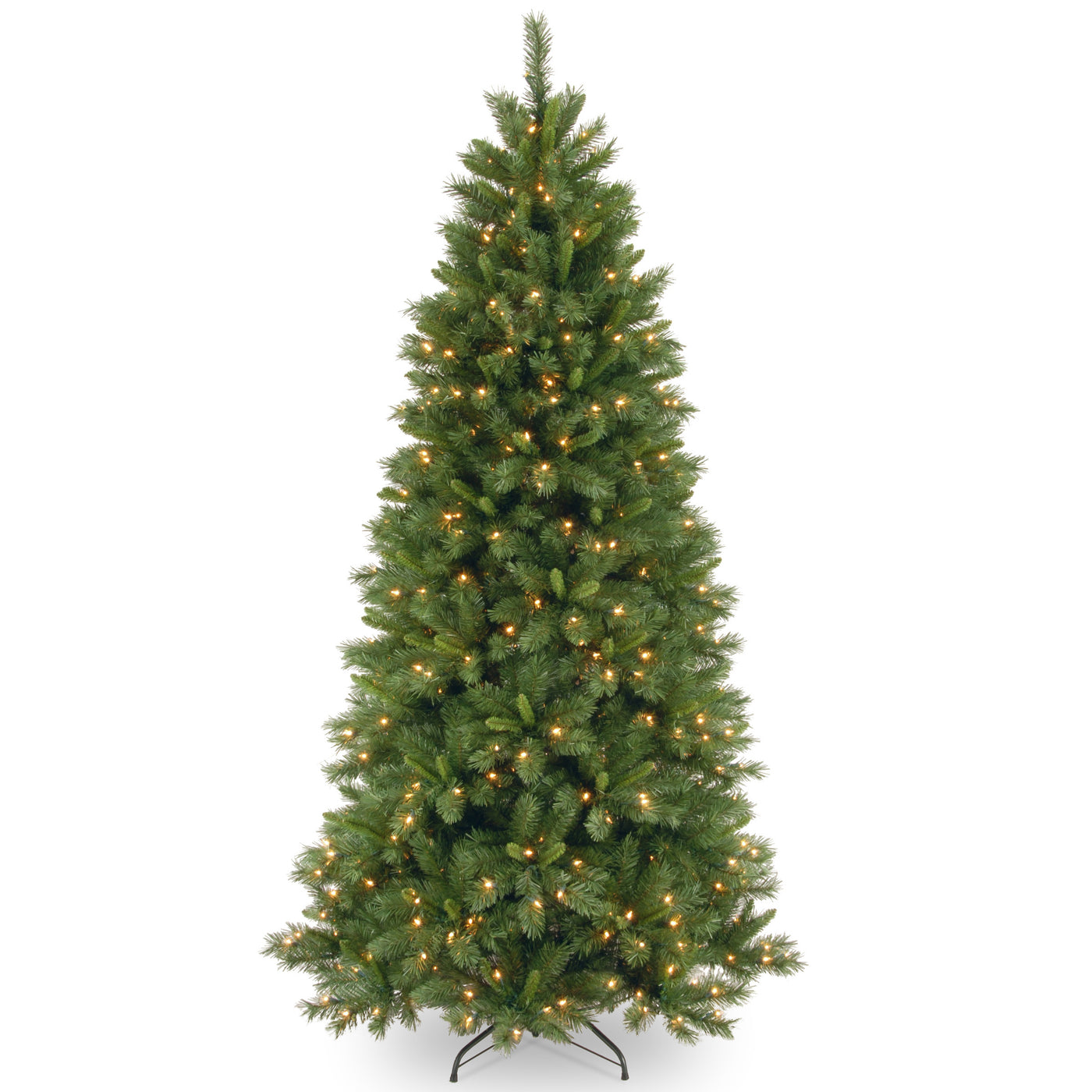 7.5 ft. Pre-Lit Leigh Valley Slim Tree with Dual Color LED Lights - National Tree Company