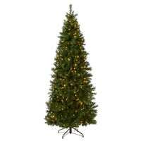 7.5 ft. Pre-Lit Leigh Valley Slim Tree with Dual Color LED Lights - National Tree Company