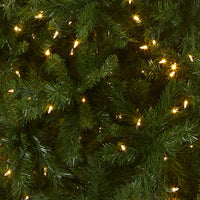 7.5 ft. Pre-Lit Leigh Valley Slim Tree with Dual Color LED Lights - National Tree Company