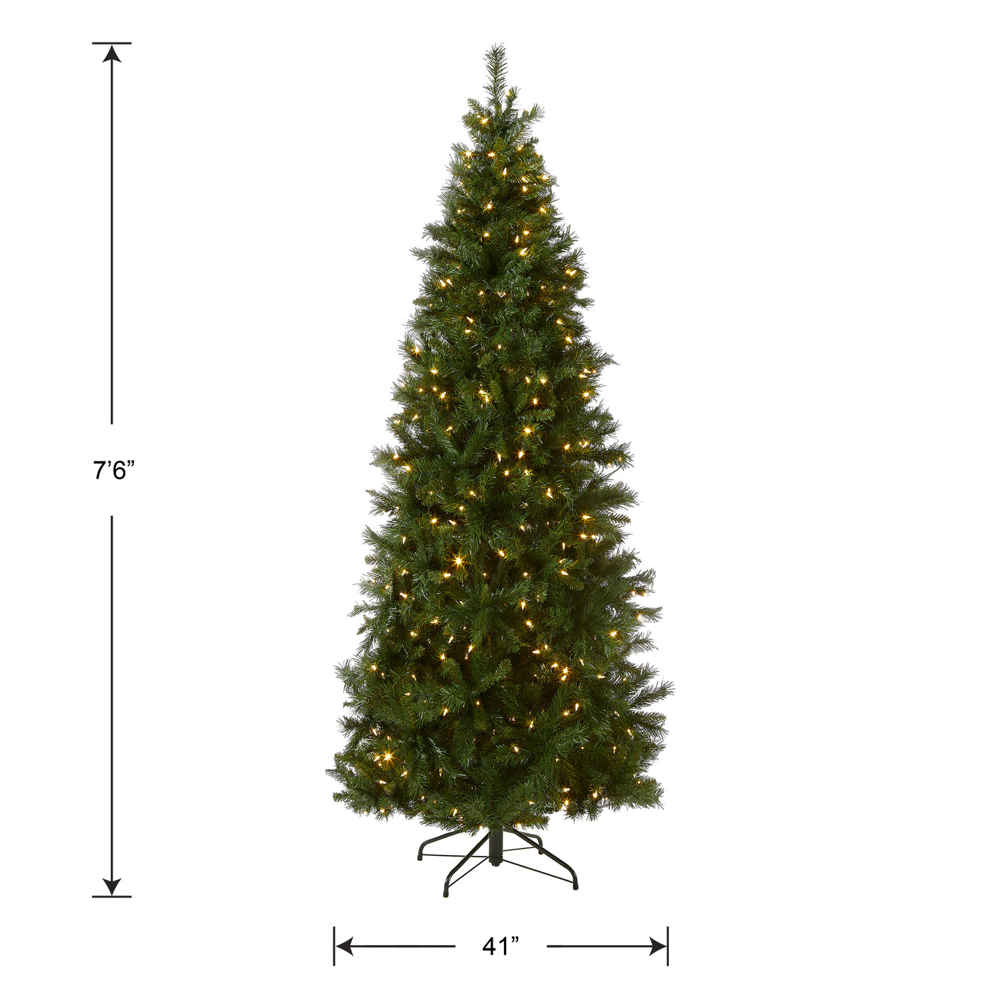 7.5 ft. Pre-Lit Leigh Valley Slim Tree with Dual Color LED Lights - National Tree Company