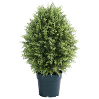 Artificial Mini Tree Decoration, Cypress, Includes Green Pot Base, Spring Collection, 32 Inches - National Tree Company