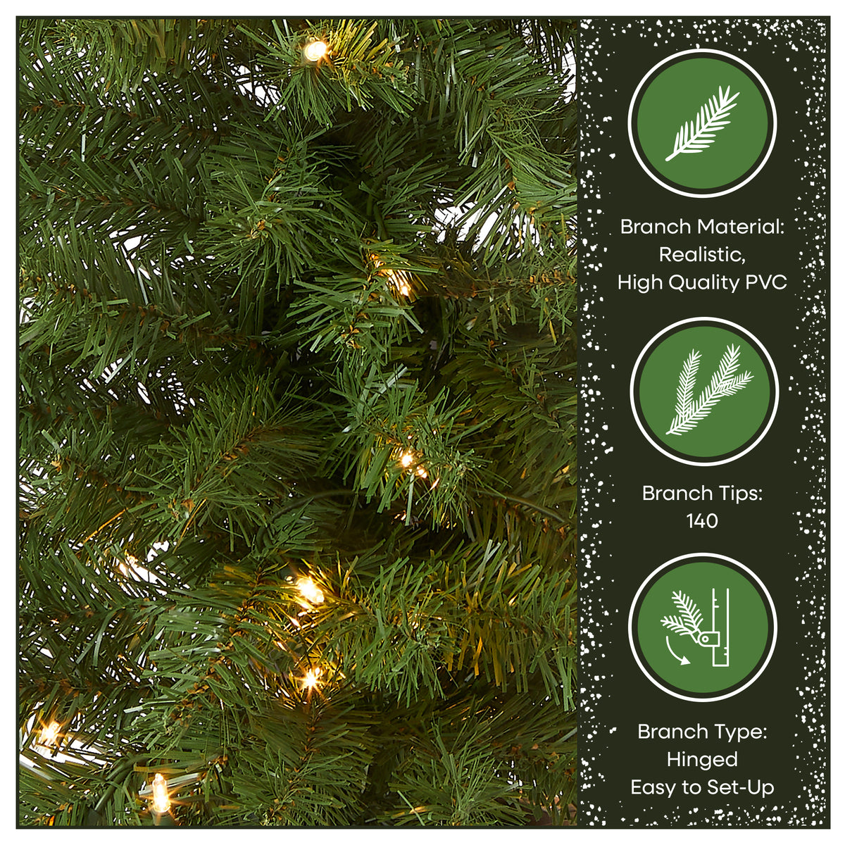 4 ft. Pre-Lit Montclair Spruce Entrance Tree with Clear Lights, Plug-In - National Tree Company