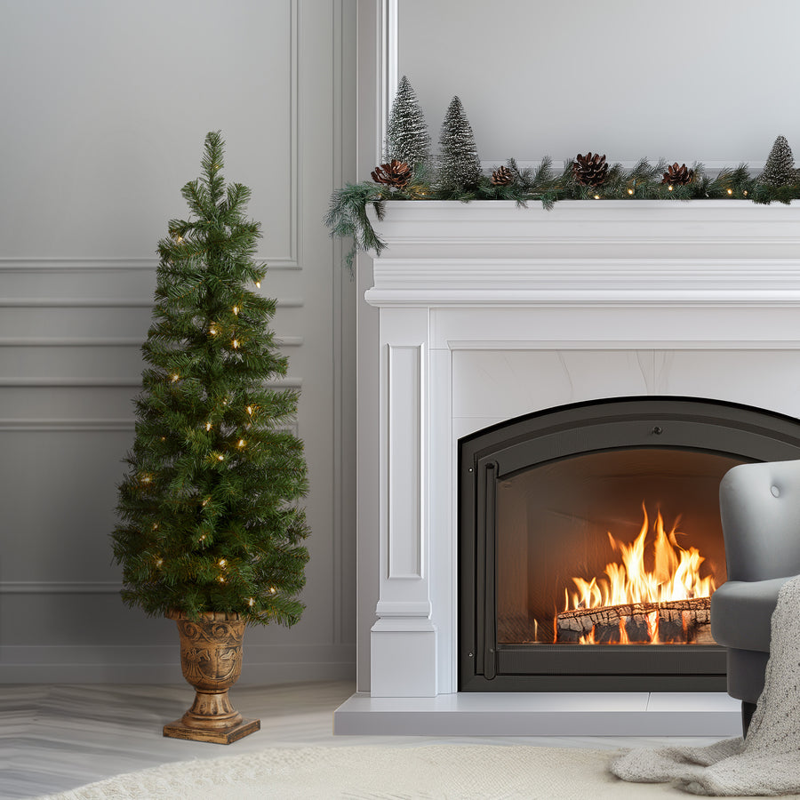 4 ft. Pre-Lit Montclair Spruce Tree with Clear Lights