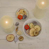 6 in. 250 Gram Mixed Potpourri- Sliced Apples and White Washed Cones - National Tree Company