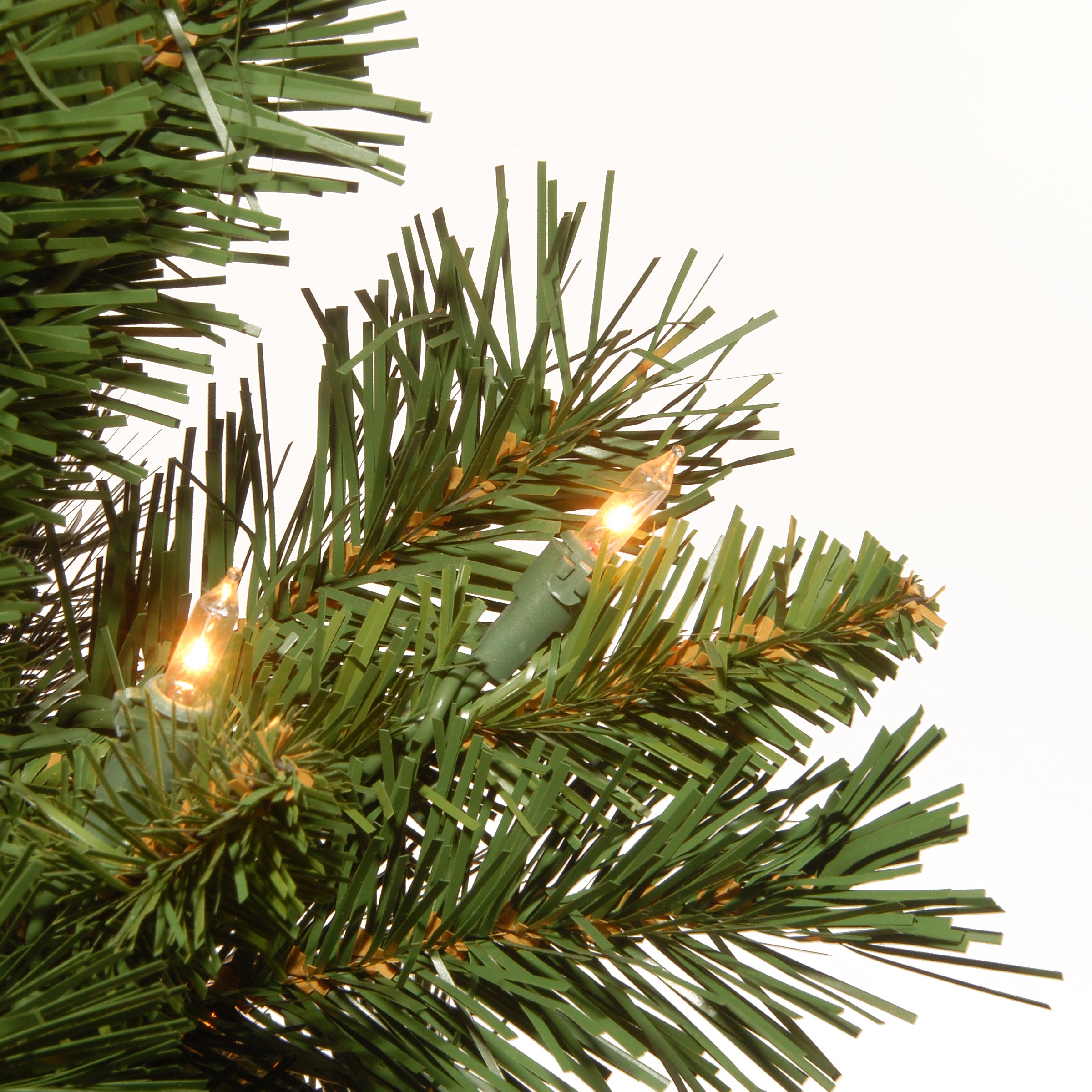 2 ft. Pre-Lit Majestic Fir Tree with Clear Lights, Gold Base, Plug