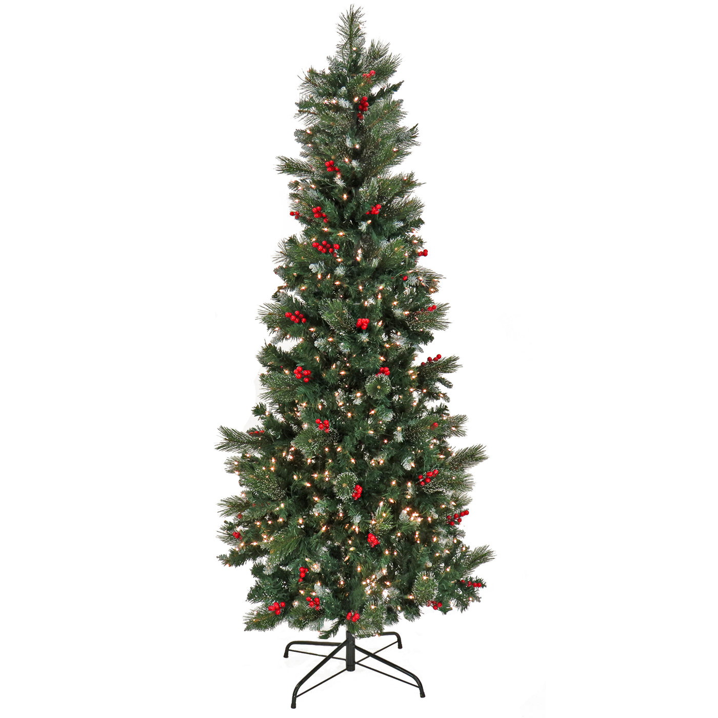 7.5 ft. Pre-Lit Meadowlark Pencil Tree with Clear Lights - National Tree Company