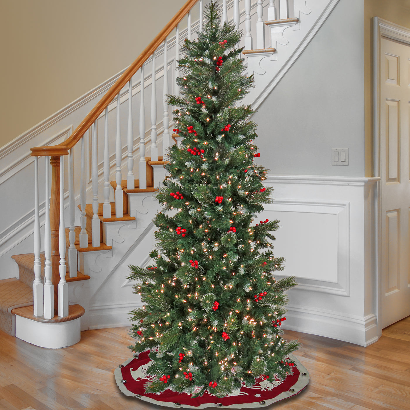 7.5 ft. Pre-Lit Meadowlark Pencil Tree with Clear Lights - National Tree Company