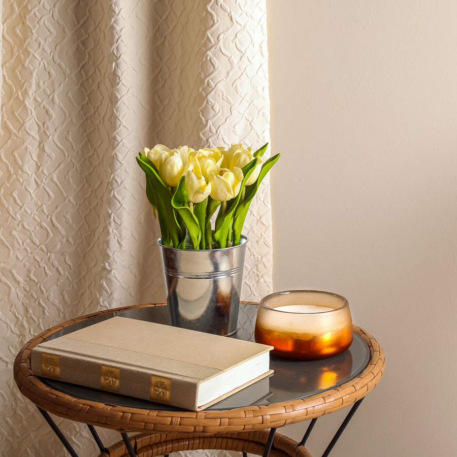 9 in. Spring Light Yellow Tulip Bouquet