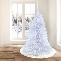 6.5 ft. Pre-Lit Millville White Tree with PowerConnect Warm White LED Lights - National Tree Company