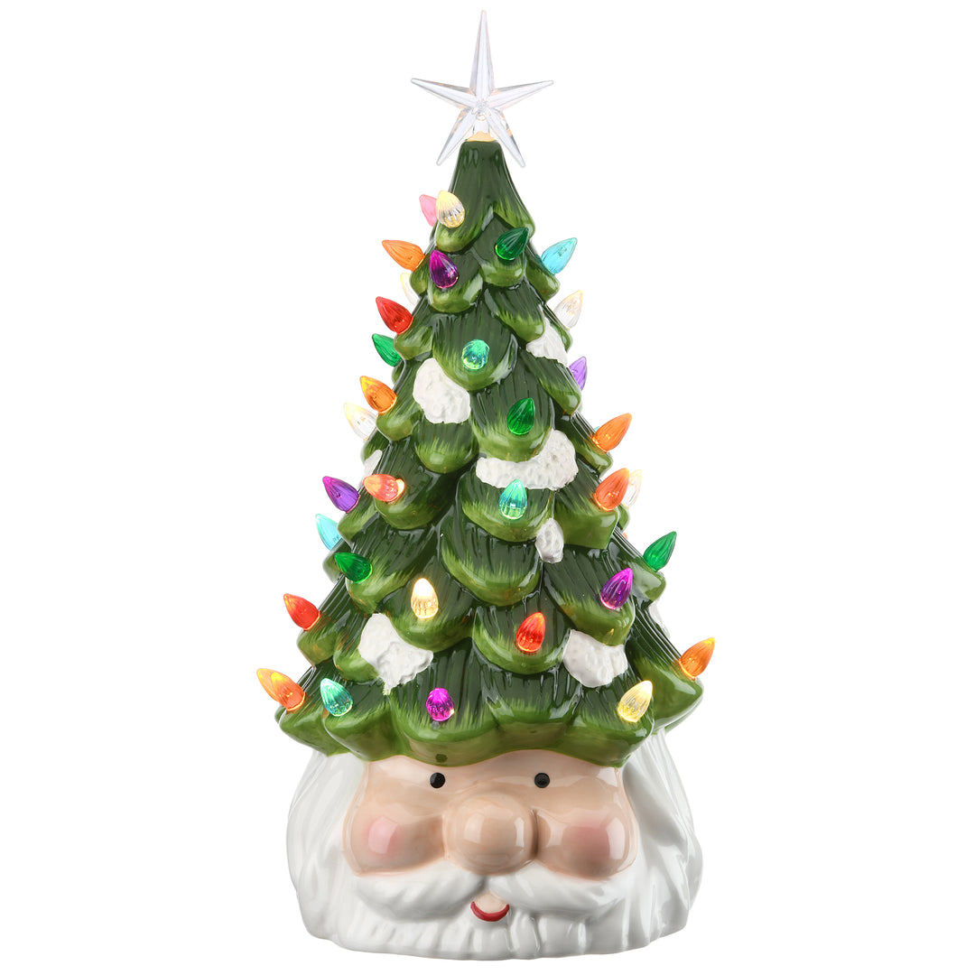 14" Pre-Lit Christmas Tree with Santa Base