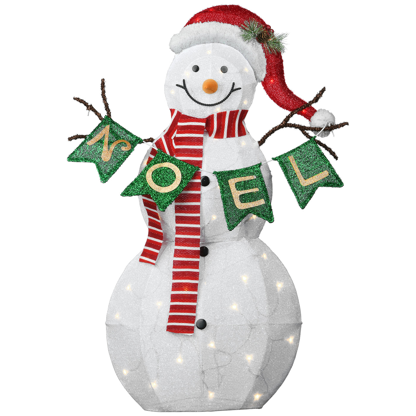 37" Pre-Lit Snowman with NOEL Sign - National Tree Company