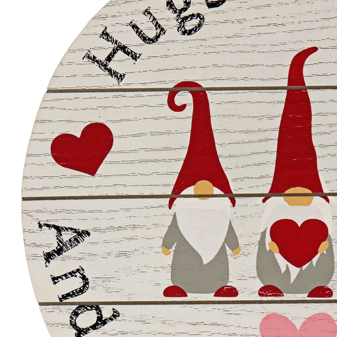 Valentine's Gnomes Hanging Wall Decoration, White, Valentine's Day Collection, 12 Inches