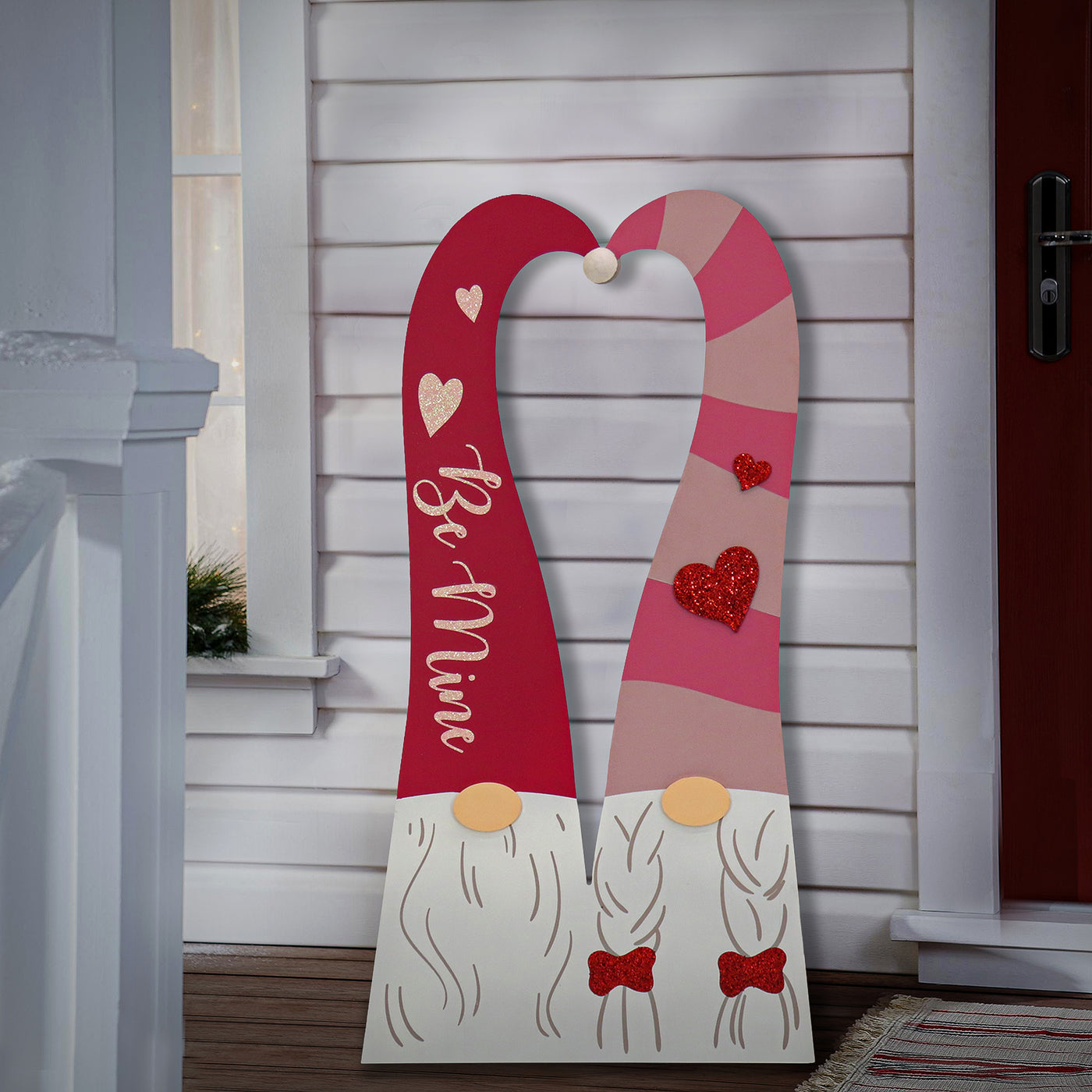 Valentine's Gnome Couple Porch Decoration, Valentine's Day Collection, 36 Inches - National Tree Company