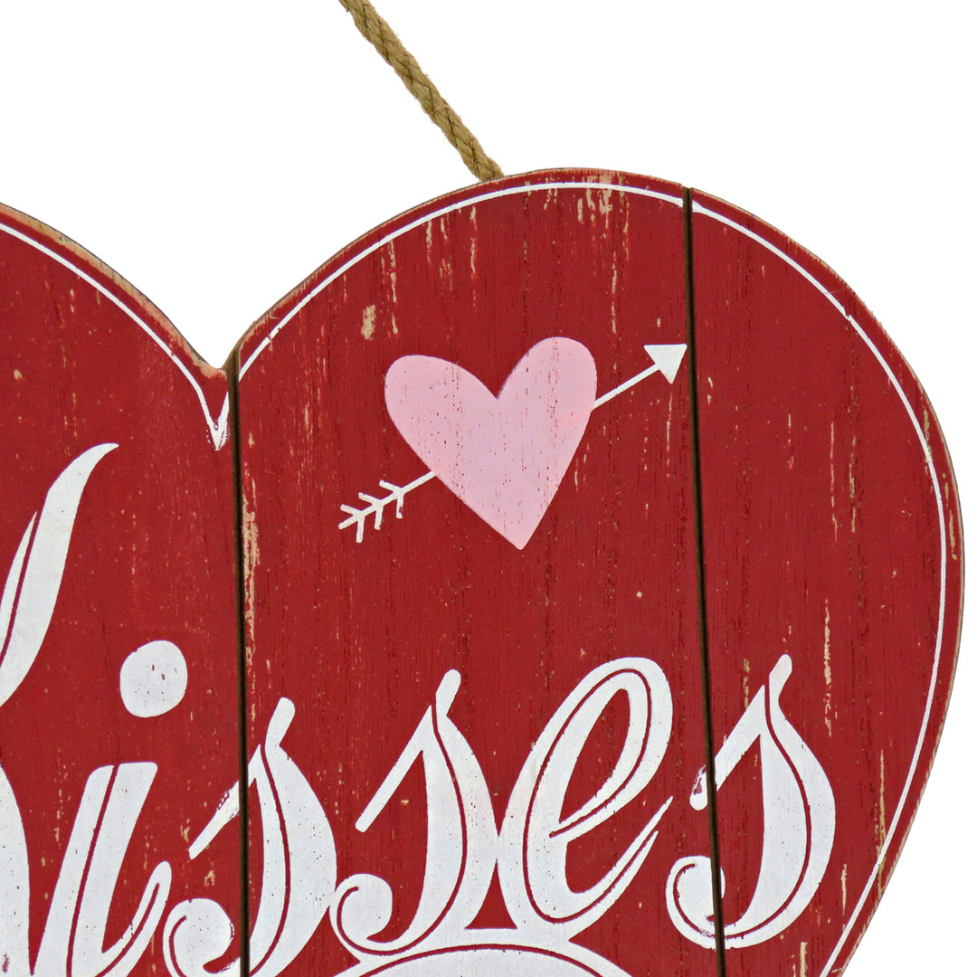 Valentine's 'Kisses' Wall Decor, Red, Valentine's Day Collection, 11 Inches
