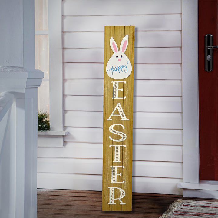 Easter Bunny Sign Porch Decoration, Wood Construction, Easter Collection, 43 Inches