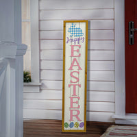 Pink Easter Sign Porch Decoration, Easter Collection, 43 Inches - National Tree Company