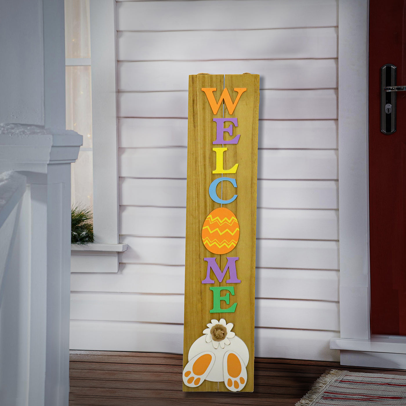 43 in. Welcome Easter Sign Porch Decoration - National Tree Company