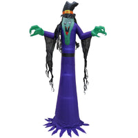 Halloween 12ft Inflatable Witch, 4 White LED Lights- UL - National Tree Company