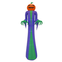 Halloween 12ft Inflatable Pumpkin Ghost, 4 White LED lights- UL - National Tree Company