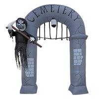 Halloween 12ft Inflatable Ghost Arch, 7 White LED Lights- UL - National Tree Company