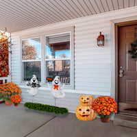 Halloween Pre Lit Lawn Decoration, White, Boo Ghost, LED Lights, Battery Operated, 31 Inches - National Tree Company