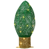 20 in. Pre-Lit Green Christmas Light Bulb Decoration - National Tree Company