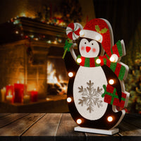 17 in. Pre-Lit Wooden Penguin - National Tree Company