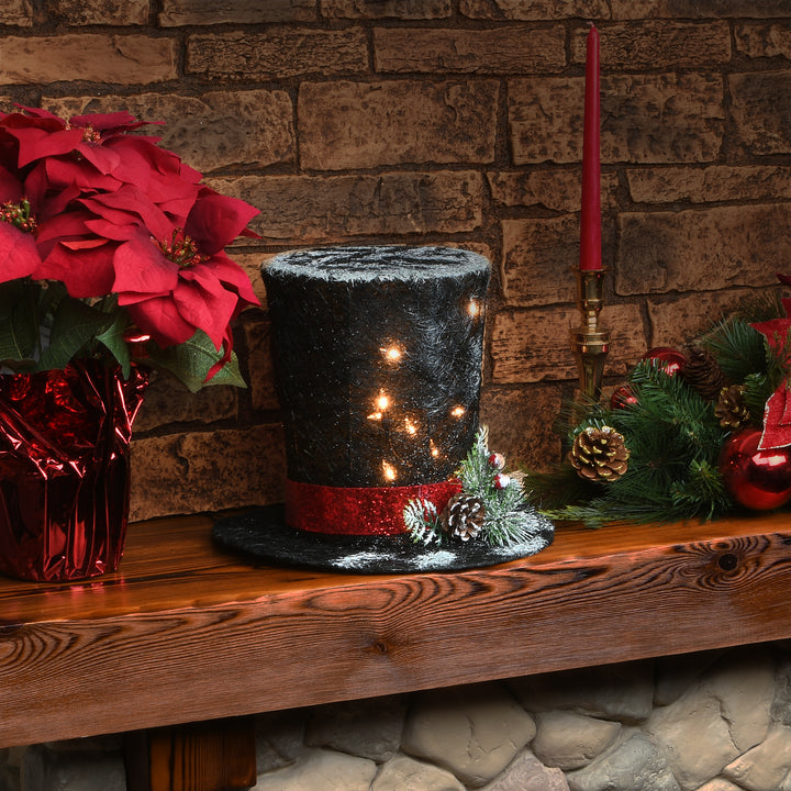 10" Black Hat Holiday Décor