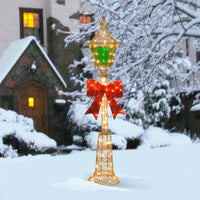 60 in. Pre-Lit Gold Wire Lamp Post - National Tree Company