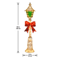 60 in. Pre-Lit Gold Wire Lamp Post - National Tree Company