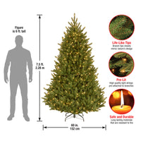 7.5 ft. Pre-Lit Natural Fraser Fir Tree with Clear Lights, Plug-In - National Tree Company