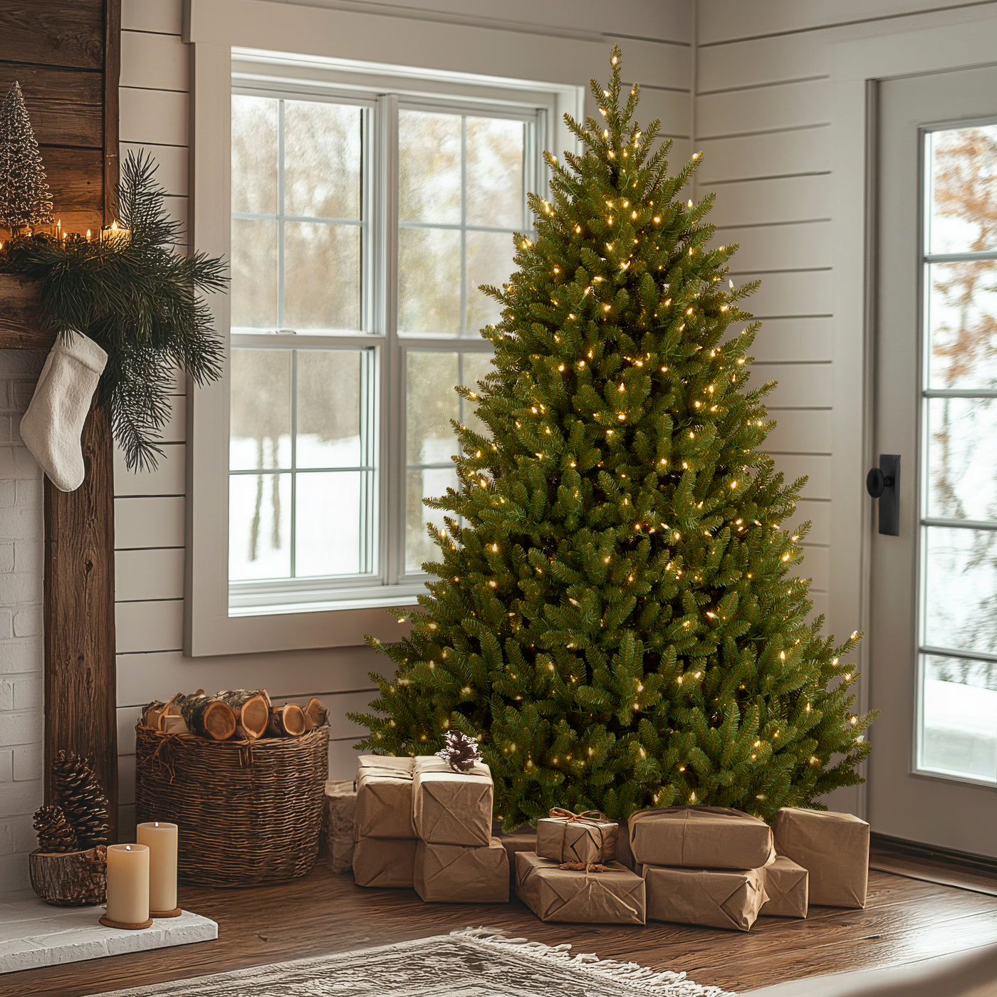 7.5 ft. Pre-Lit Natural Fraser Fir Tree with Clear Lights - National Tree Company