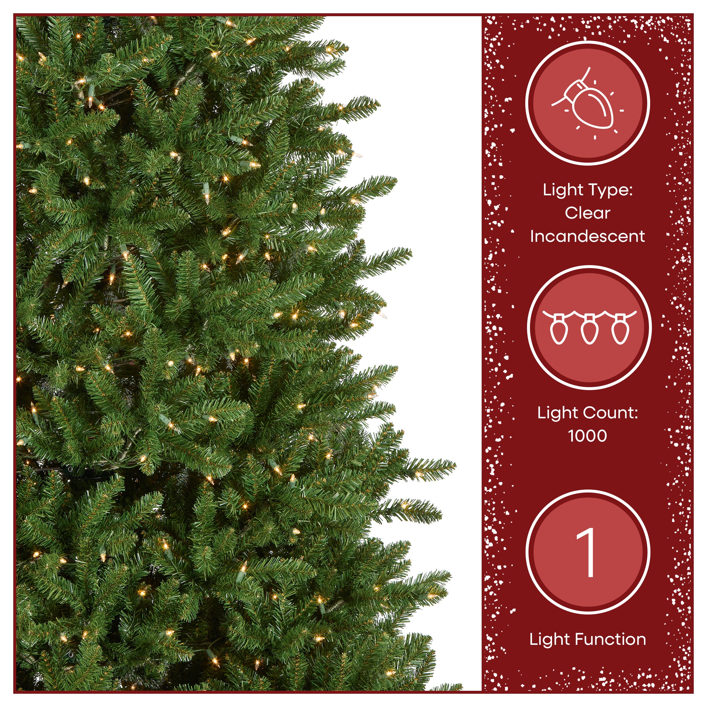 10 ft. Pre-Lit Natural Fraser Slim Fir Tree with Clear Lights